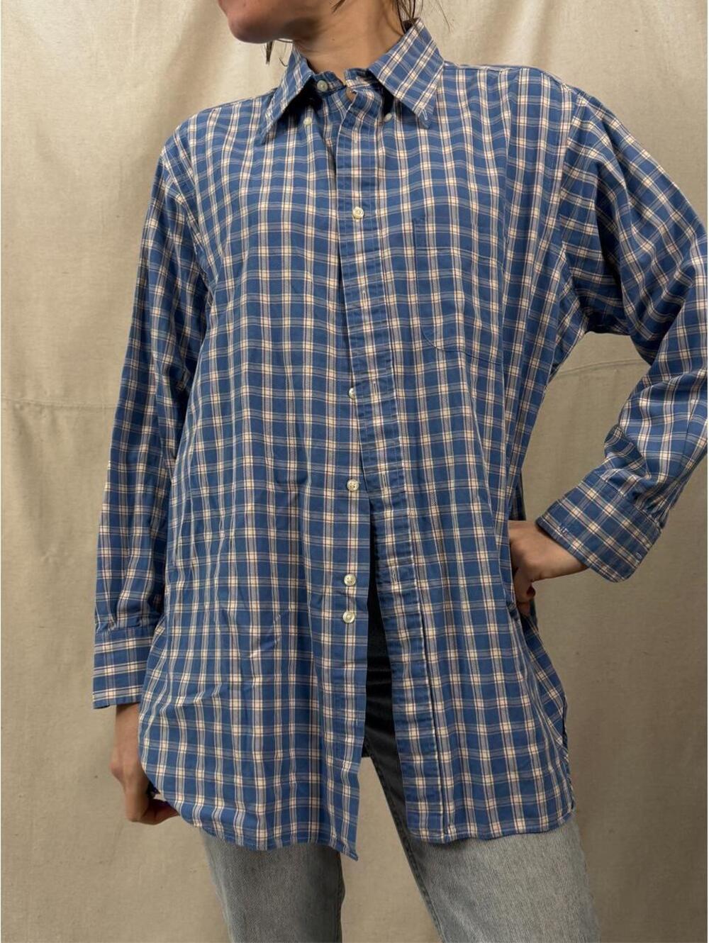 Vintage Albert Ltd. Blue Plaid Button-Up Shirt